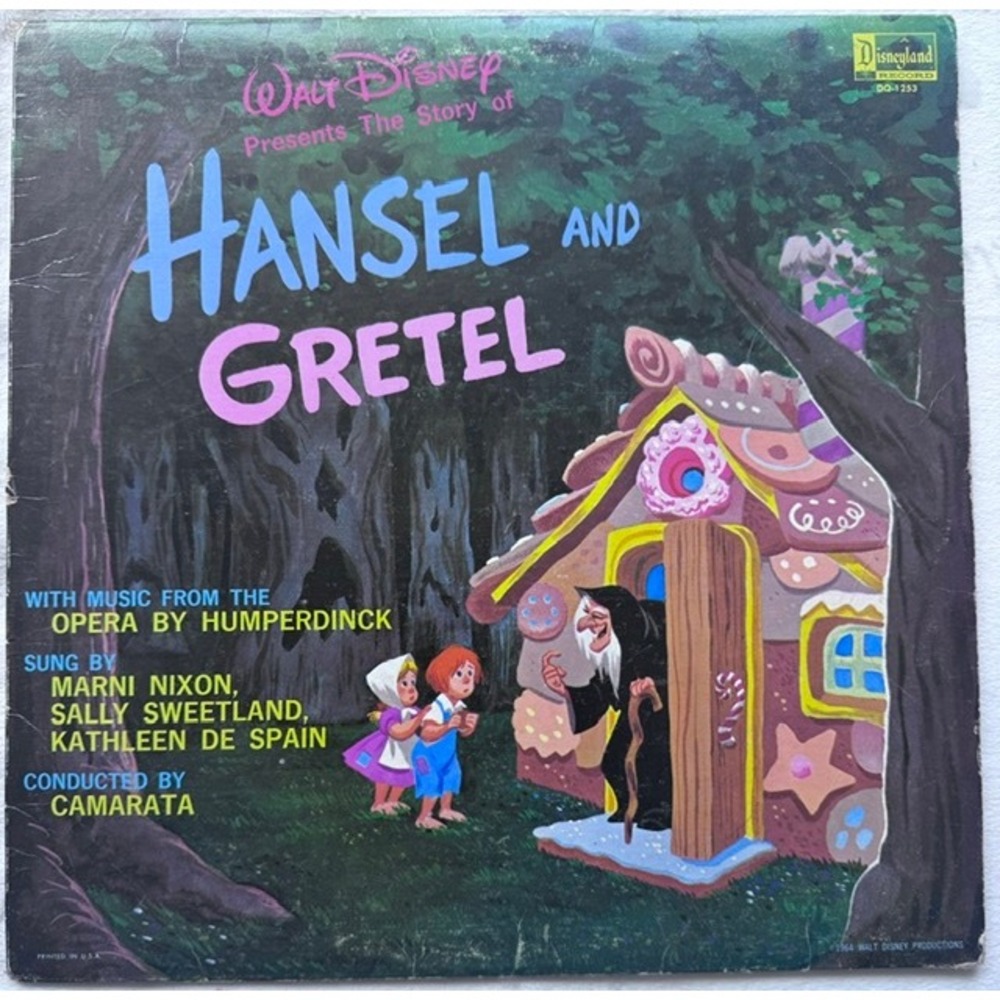 1964 Walt Disney presents Hansel and Gretel LP Disneyland DQ-1253 Marni Nixon